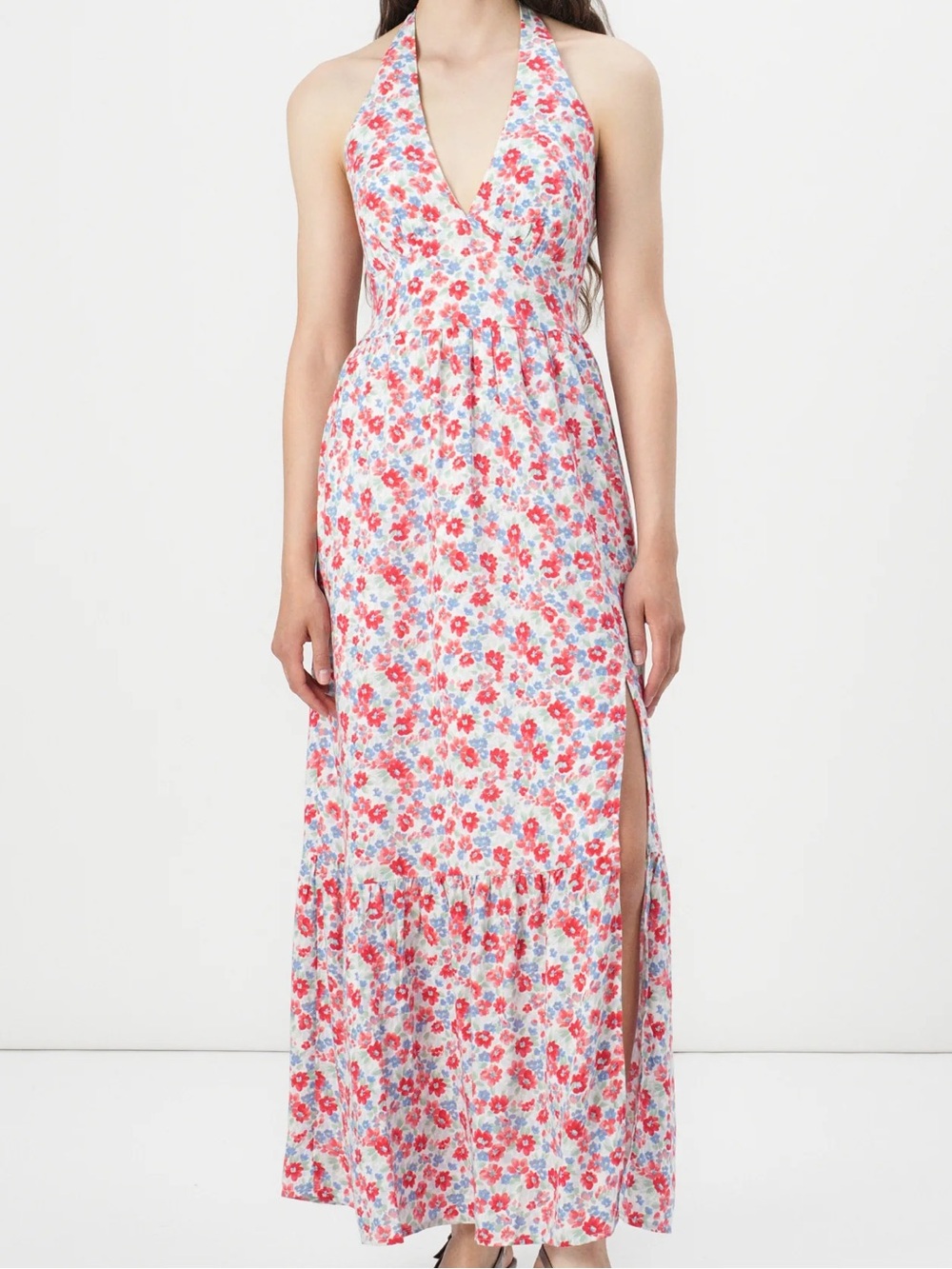 Hollister Floral Halter Maxi Dress